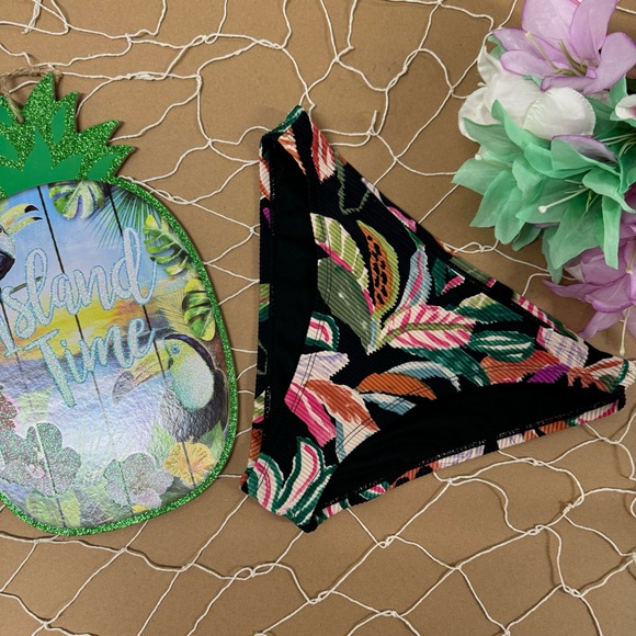 🌴 SUPER SALE TROPICAL RIBBED BIKINI BOTTOMS - Picture 2 of 6